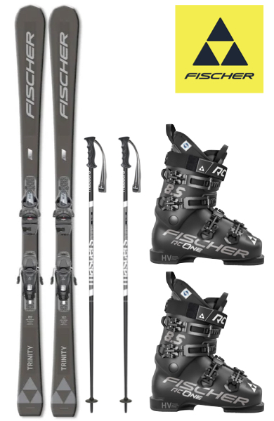 Fischer Trinity SLR Pro + RS 9 SLR bindingenr  + Rc One skischoenen + stokken