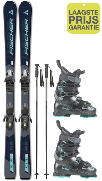 Fischer RC Lite + SLR Pro bindingen + Fischer RC4 85 + stokken