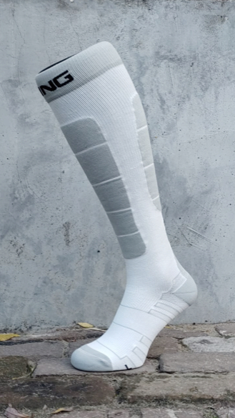 Skisokkken Light compressie 50% Dryarn - wit/grijs