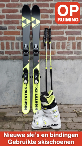 Fischer Nightstick ski-set zwart/geel met Head Raptor 60 skischoenen – compleet gemonteerd