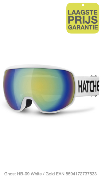 Hatchey Ghost HB-09 White/Gold Ski Goggles – UV400 Anti-Fog Skibril