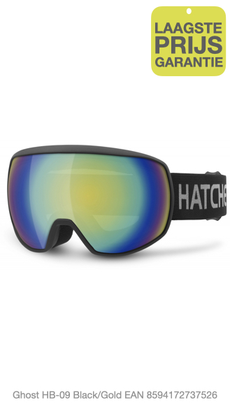 Hatchey Ghost HB-09 Black/Gold Ski Goggles – UV400 Snowboarding Bril