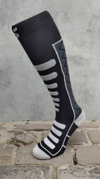 Merino  Compressie  light zwart grijs