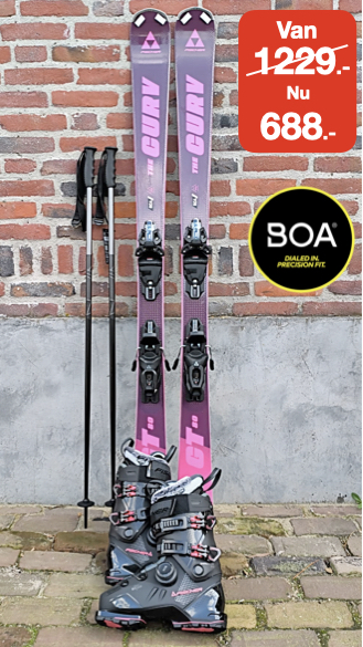 Nieuwe ski's, schoenen met BOA sluiting en stokken: van 1229.- Nu 688.-
